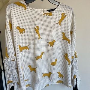 Zara dog print shirt
